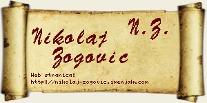 Nikolaj Zogović vizit kartica